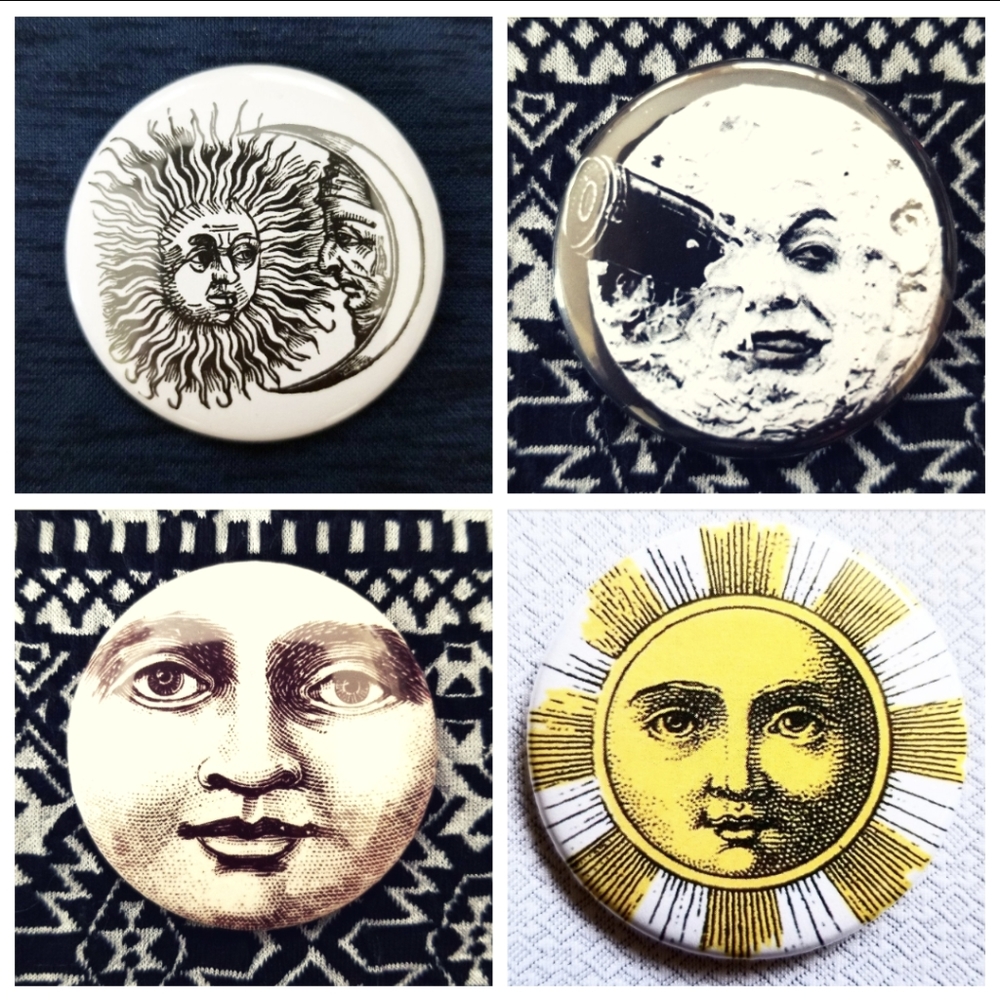 Sun and moon set of 4 New Large 2.25" inch (…